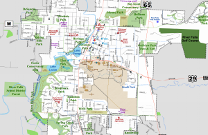 Map of area attractions